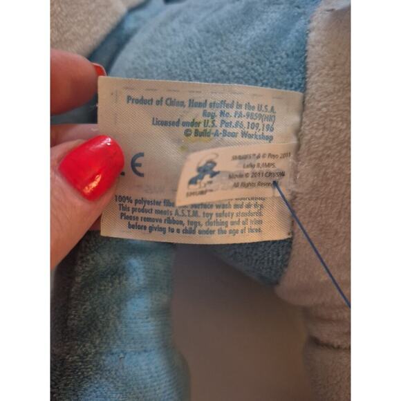 Build A Bear BAB Baby Smurf 16" Plush Stuffed Toy Rare Vintage May 2011 - Picture 6 of 6